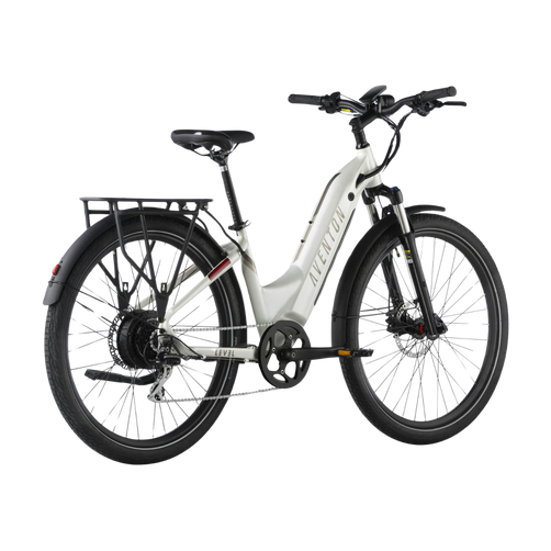 Aventon Level.2 Step-Through Commuter Electric Bike – Torque Sensor, LCD Display & Front Suspension