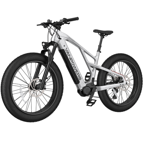 Vanpowers GrandTeton Ultra – 500W Mid-Drive Motor, 104KM Range, 26" Fat Tires