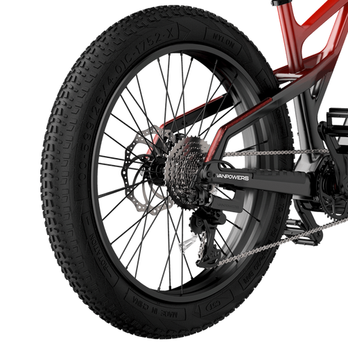 Vanpowers GrandTeton Ultra – 500W Mid-Drive Motor, 104KM Range, 26" Fat Tires