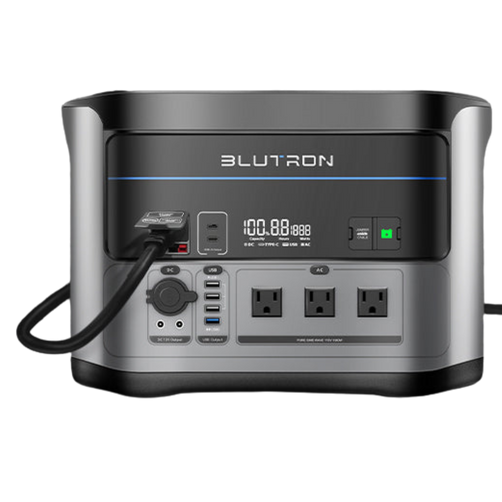 Blutron P1500 1500W Portable Power Station – 1408Wh Capacity, Ultra-Fast Charging, 12 Output Ports