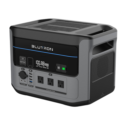 Blutron1500W Power Station with 2 Solar Panels Bundle
