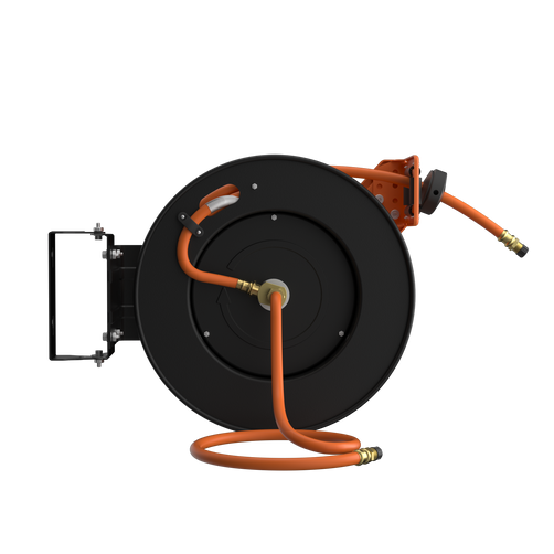 Giraffe Tools TA15B Air Hose Reel Retractable Wall Mount 3/8" x 50 ft Hybrid Hose, Air Compressor Heavy Duty Steel Reel Auto Rewind 300PSI