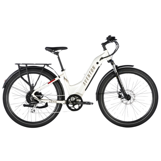 Aventon Level.2 Step-Through Commuter Electric Bike – Torque Sensor, LCD Display & Front Suspension
