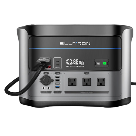 Blutron1500W Power Station with 2 Solar Panels Bundle