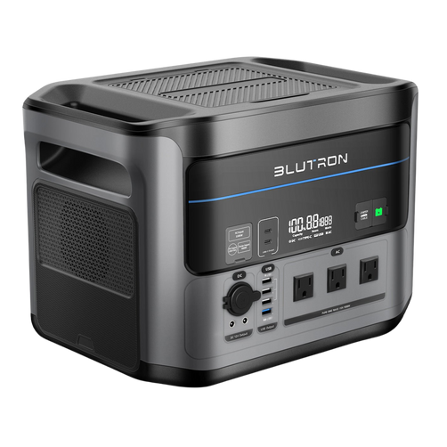 Blutron1500W Power Station with 2 Solar Panels Bundle