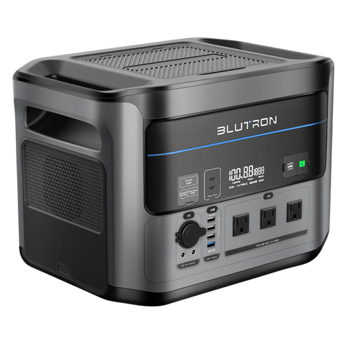 Blutron1500W Power Station with 2 Solar Panels Bundle