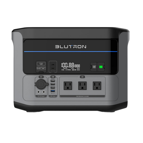 Blutron1500W Power Station with 2 Solar Panels Bundle